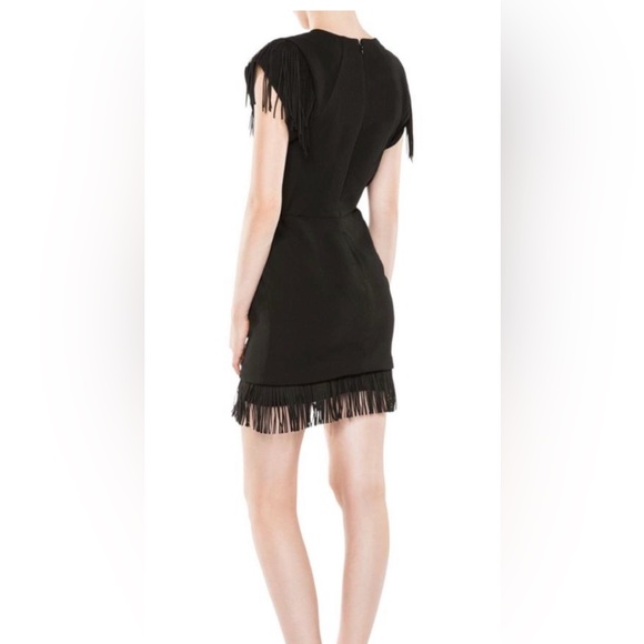 Maje black RENATA fringe dress - Picture 7 of 7